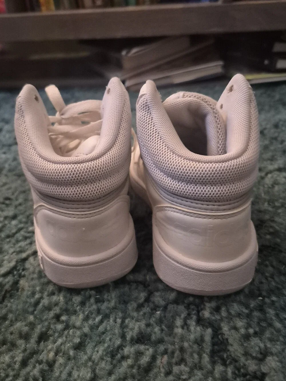 Adidas Toddler White High Top Sneakers Lace Up Size 13K